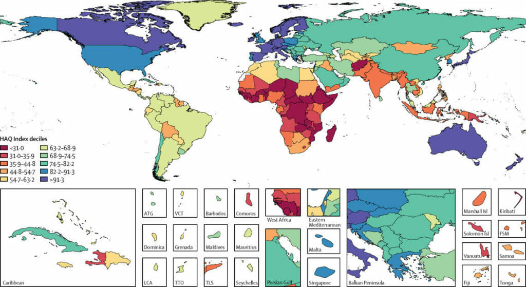 Buena calidad de sistemas de salud europeos